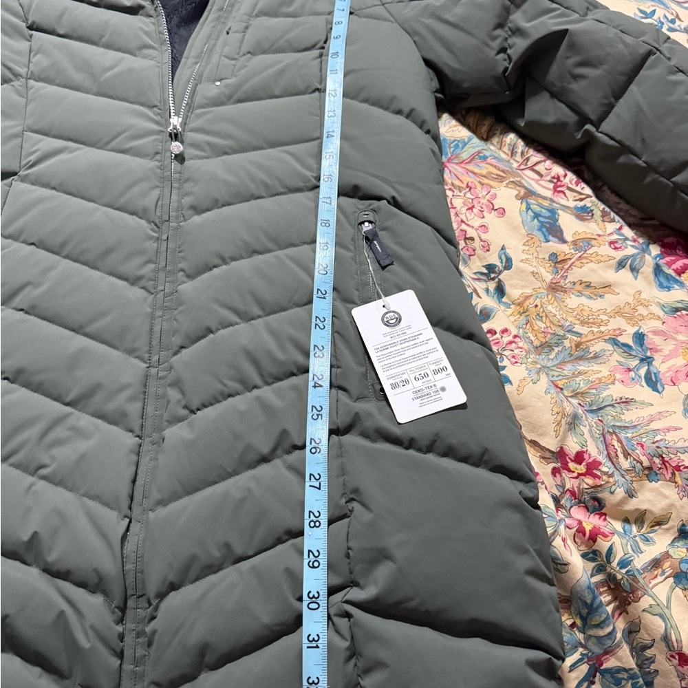 Eddie Bauer Green Fur-Trimmed Hooded Jacket - Picture 9 of 10